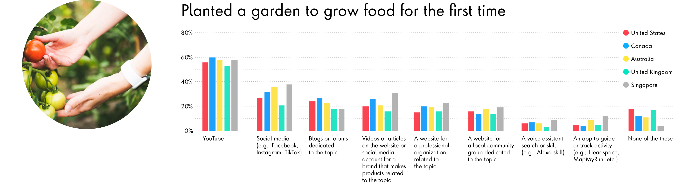 Chart: Planted a garden to grow food for the first time