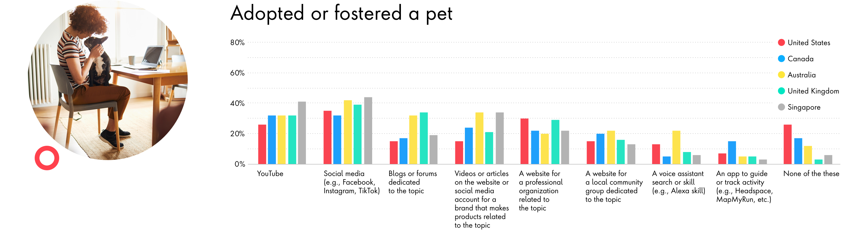 Chart: Adopted or fostered a pet